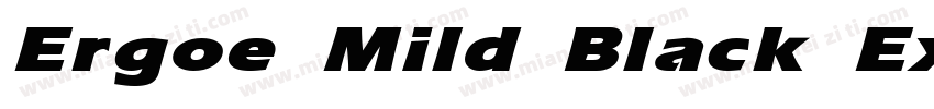 Ergoe Mild Black Expanded Regular字体转换